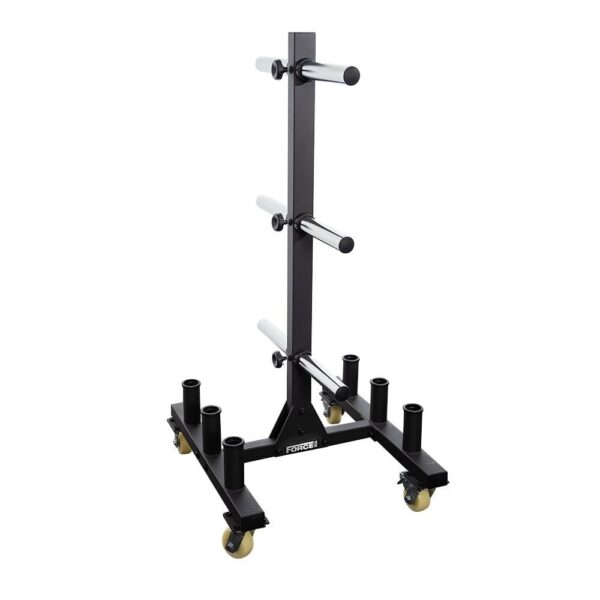 Force USA Bumper Plate Tree & Barbell Storage with Wheels