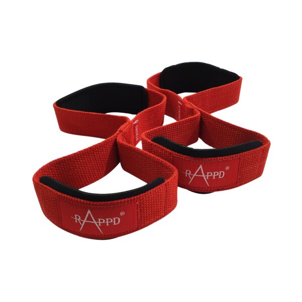 Rappd Strong Figure 8 Lifting Straps Red